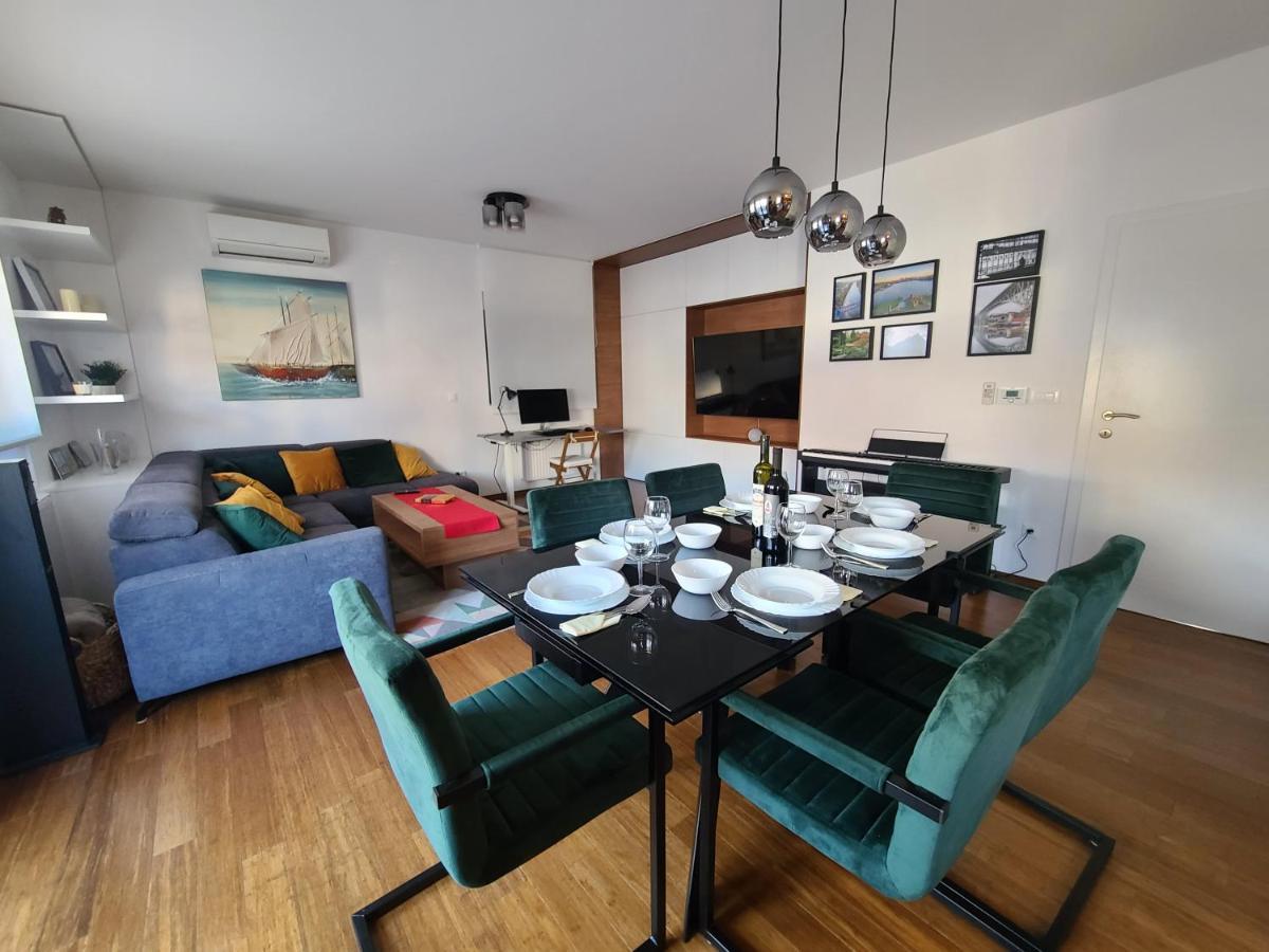 Modern 4-Star Luxury Apt - Wfh Ready, Free Parking Zagreb Dış mekan fotoğraf