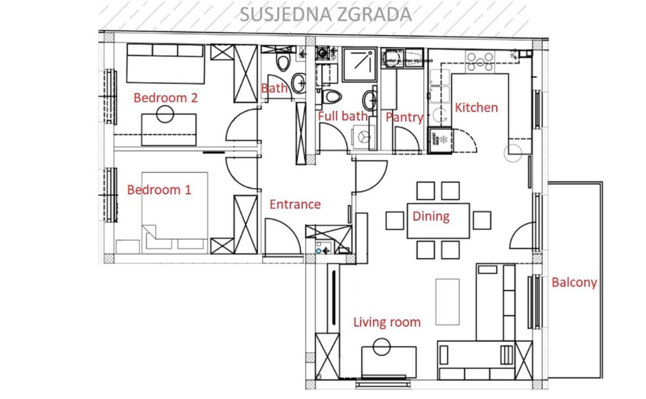 Modern 4-Star Luxury Apt - Wfh Ready, Free Parking Zagreb Dış mekan fotoğraf